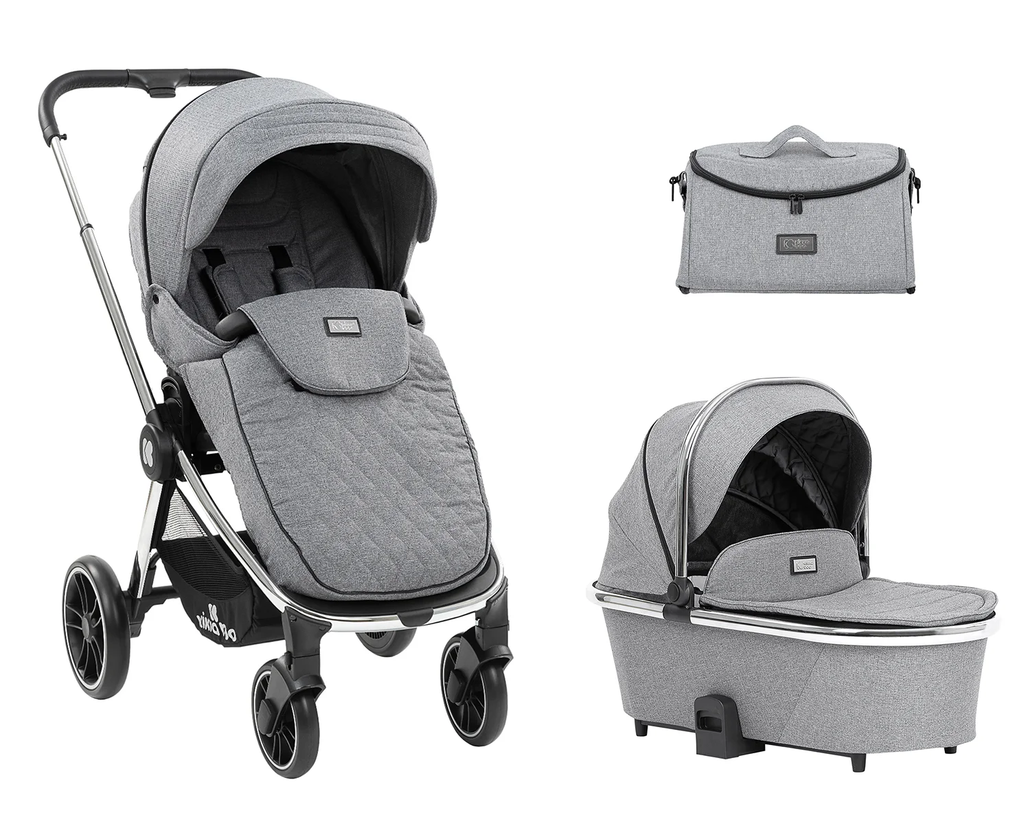 Φωτογραφία προϊόντος: Kikka Boo - Stroller 2in1 Vicenza Premium Grey - 31001020093