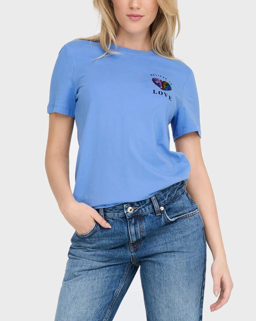 Φωτογραφία προϊόντος: ONLY GLITTE DETAIL T-SHIRT-15286647 ΓΑΛΑΖΙΟ