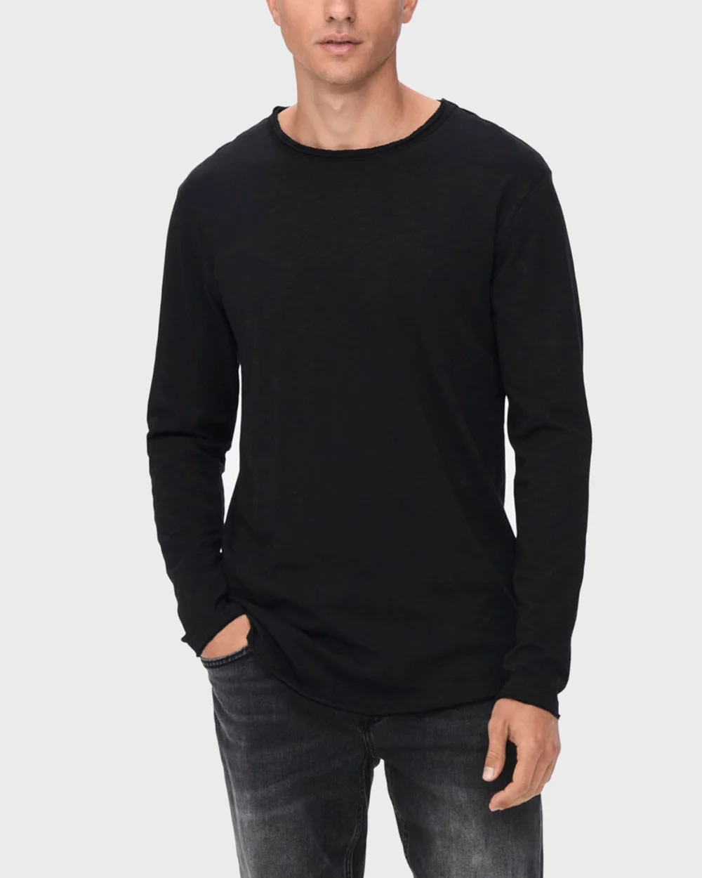 Φωτογραφία προϊόντος: ONLY & SONS ΑΝΔΡΙΚΟ LONG SLEEVED T-SHIRT - 22023157 ΜΑΥΡΟ