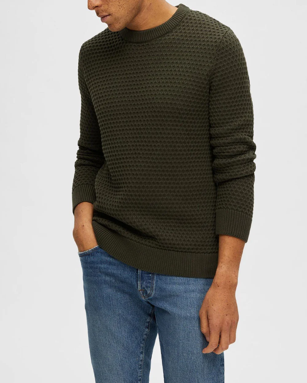 Φωτογραφία προϊόντος: SELECTED ΑΝΔΡΙΚΗ ΜΠΛΟΥΖΑ LONG SLEEVED JUMPER - 16087945 ΧΑΚΙ
