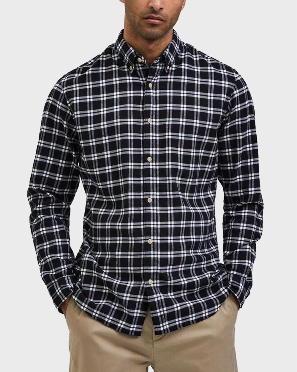 Φωτογραφία προϊόντος: SELECTED ΑΝΔΡΙΚΟ ΠΟΥΚΑΜΙΣΟ FLANNEL SHIRT - 16074464 ΜΑΥΡΟ