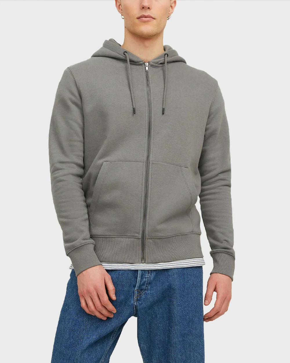 Φωτογραφία προϊόντος: JACK & JONES ESTAR BASIC ΑΝΔΡΙΚΗ ΖΑΚΕΤΑ ΜΕ ΚΟΥΚΟΥΛΑ - 12210830 ΓΚΡΙ