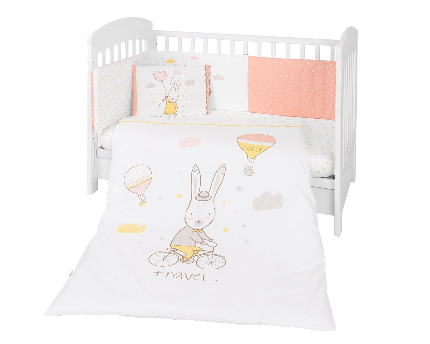 Φωτογραφία προϊόντος: Kikka Boo - Bedding set 6pcs 70/140 Rabbits in Love - 41101060077