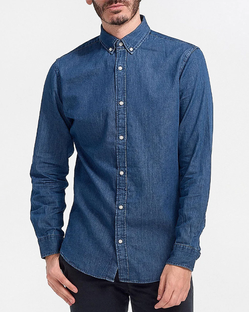 Φωτογραφία προϊόντος: JACK & JONES ΤΖΗΝ ΠΟΥΚΑΜΙΣΟ - 12164676 ΜΠΛΕ ΣΚΟΥΡΟ