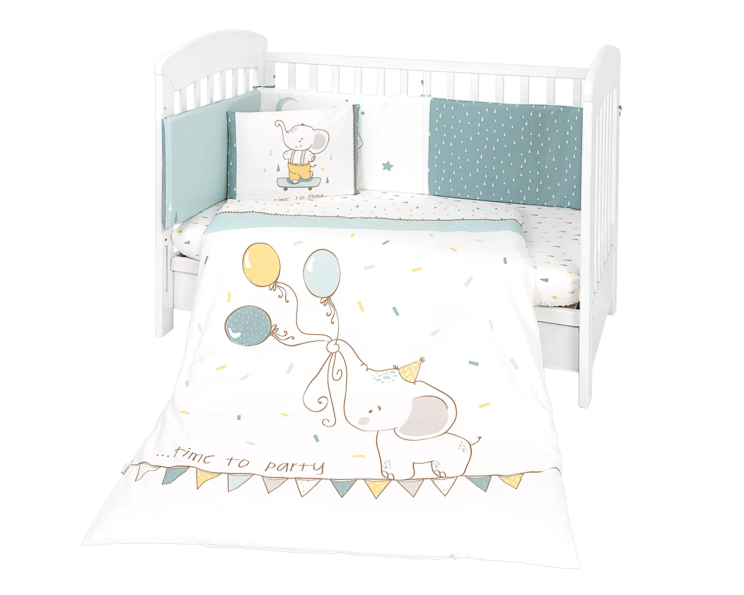 Φωτογραφία προϊόντος: Kikka Boo - Bedding set 6pcs 60/120 Elephant Time - 41101060074