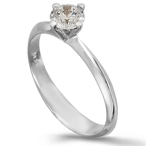 Φωτογραφία προϊόντος: fenixjewelry Λευκοχρυσό Μονόπετρο Δαχτυλίδι 14k κωδ 0336 Λ1