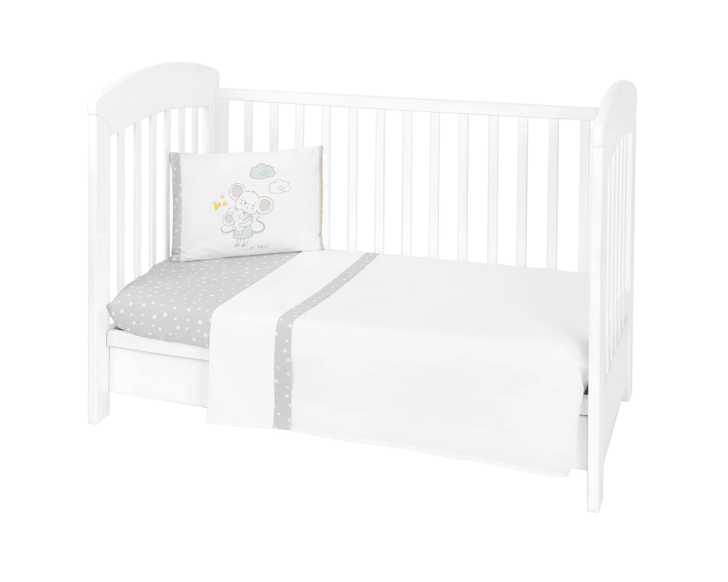 Φωτογραφία προϊόντος: Kikka Boo - Bedding set 3pcs EU style 70/140 Joyful Mice - 41101030121