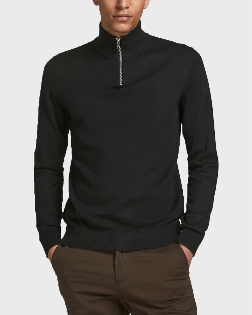 Φωτογραφία προϊόντος: JACK & JONES ΑΝΔΡΙΚΟ ΠΟΥΛΟΒΕΡ HALF-ZIP - 12189339 ΜΑΥΡΟ