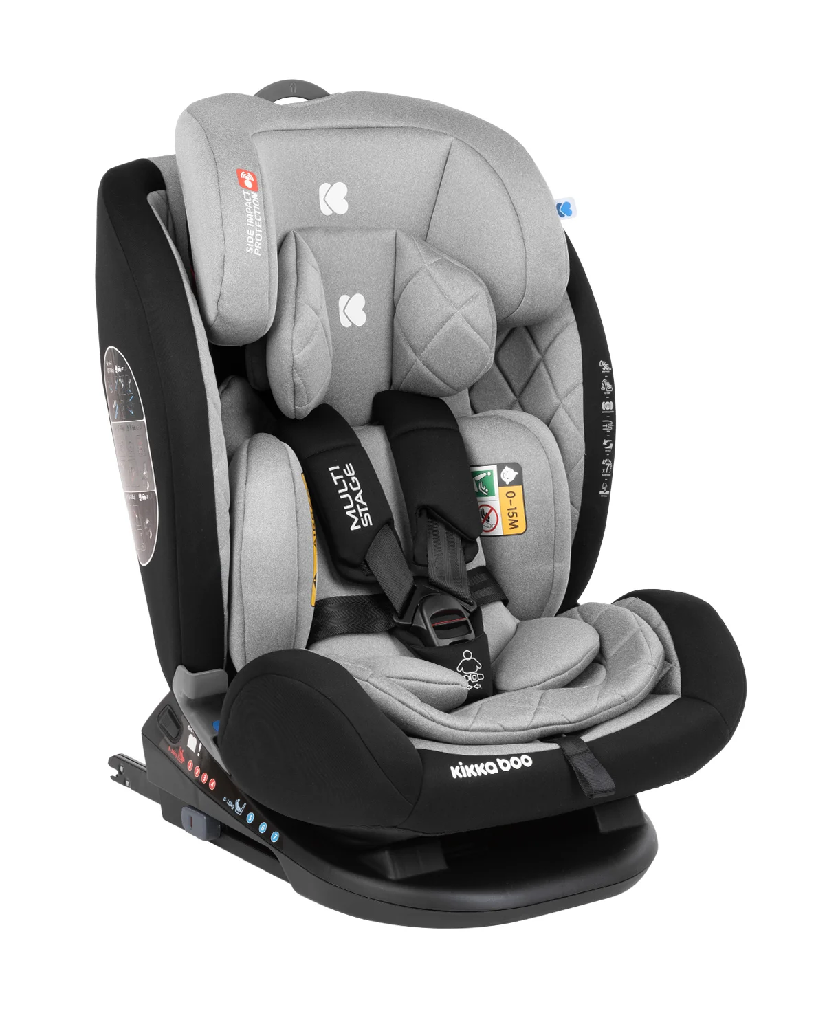 Φωτογραφία προϊόντος: Kikka Boo - Car seat 0-1-2-3 (0-36 kg) Multistage ISOFIX Light Grey - 31002070038