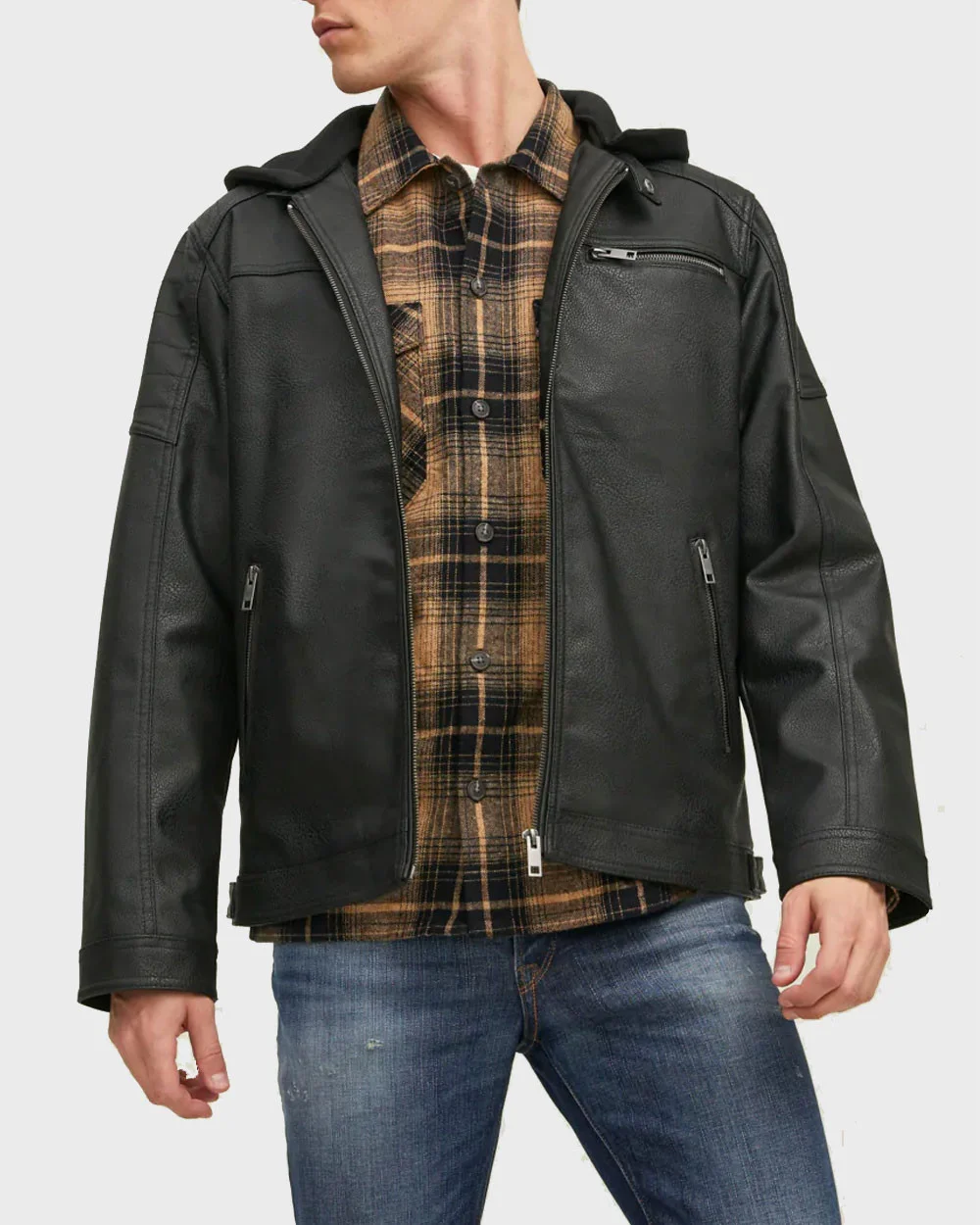 Φωτογραφία προϊόντος: JACK & JONES ΑΝΔΡΙΚΟ ΔΕΡΜΑΤΙΝΟ JORROCKY Jacket - 12216997 ΜΑΥΡΟ