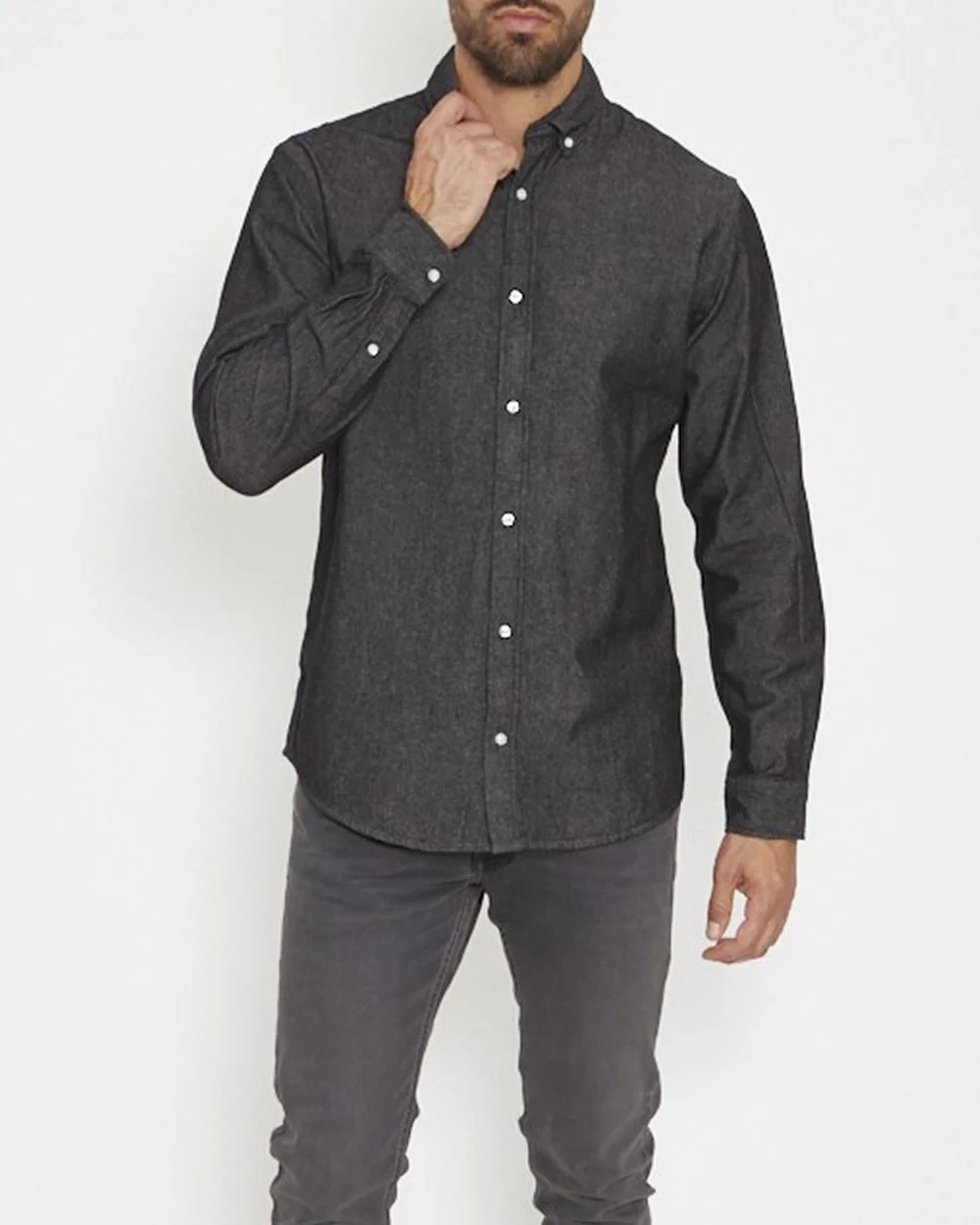 Φωτογραφία προϊόντος: JACK & JONES ΤΖΗΝ ΠΟΥΚΑΜΙΣΟ - 12164676 ΜΑΥΡΟ