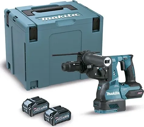 Φωτογραφία προϊόντος: Makita HR002GM202 - Πνευματικό πιστολέτο 3 λειτουργιών XGT® 40V max για SDS-PLUS, 28mm, 2.9J με βαλίτσα μεταφοράς (Makpac), φορτιστή + 2 μπαταρίες 4.0Ah (2×4.0Ah)