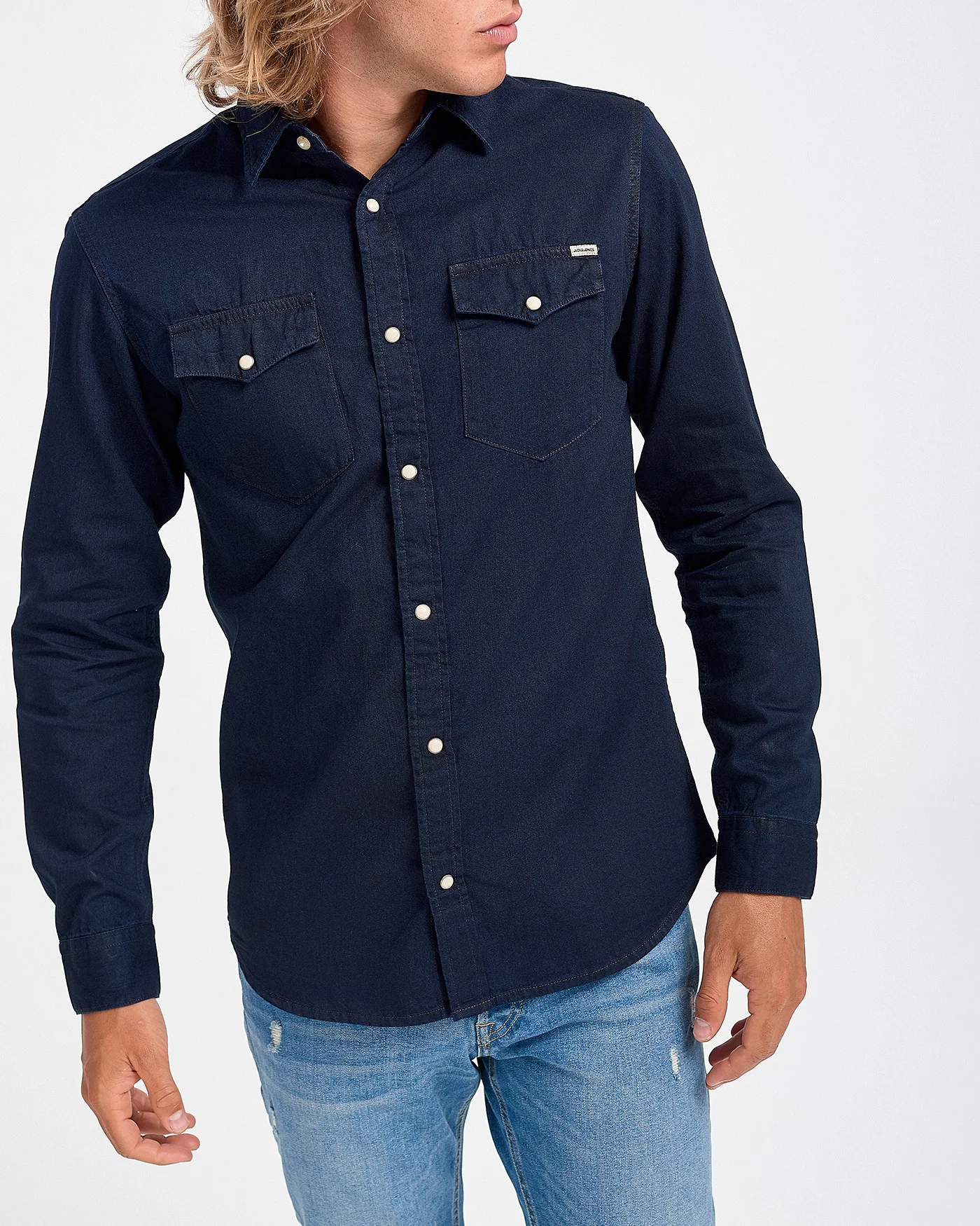 Φωτογραφία προϊόντος: JACK & JONES ΑΝΔΡΙΚΟ ΠΟΥΚΑΜΙΣΟ ΑΝΕΤΗ ΓΡΑΜΜΗ - 12138115 BLUENAVY