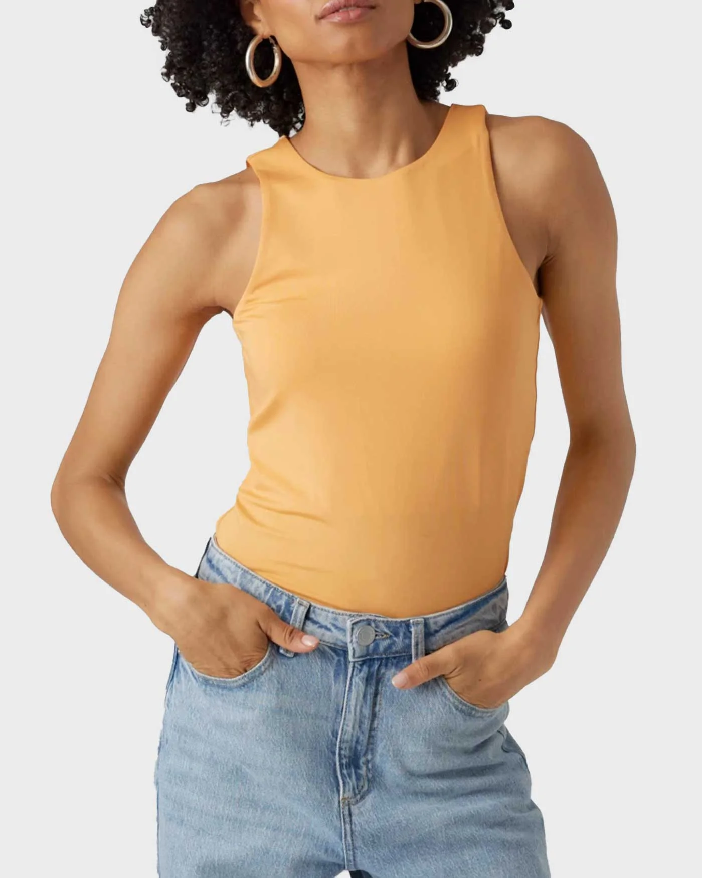 Φωτογραφία προϊόντος: VERO MODA ΓΥΝΑΙΚΕΙΟ SLIM FIT ΑΜΑΝΙΚΟ TOP - 10279787 ΠΟΡΤΟΚΑΛΙ