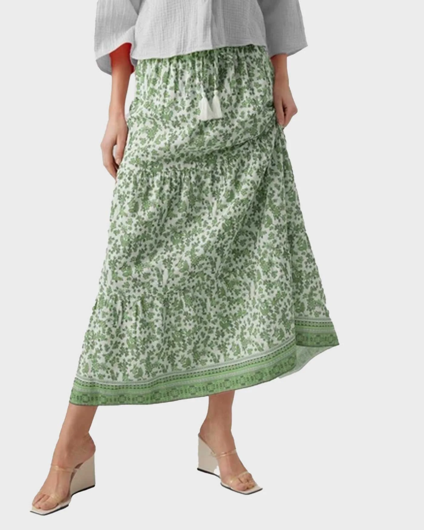 Φωτογραφία προϊόντος: VERO MODA VMMILAN HW LONG FLORAL ΓΥΝΑΙΚΕΙΑ ΜAXI ΦΟΥΣΤΑ - 10281777 ΠΡΑΣΙΝΟ