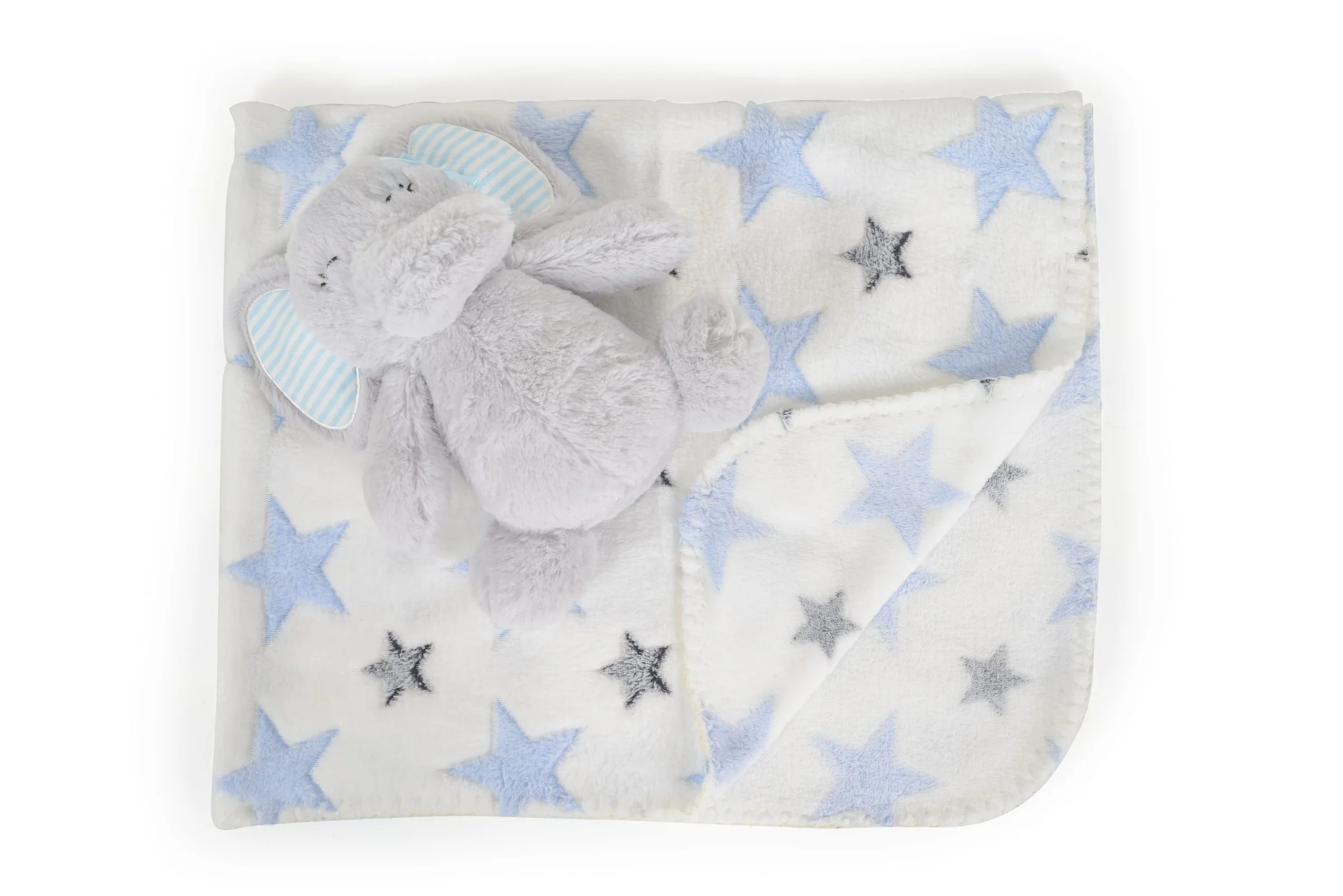 Φωτογραφία προϊόντος: CANGAROO - Baby blanket 90/75 cm with toy Elephant blue - 3800146269203