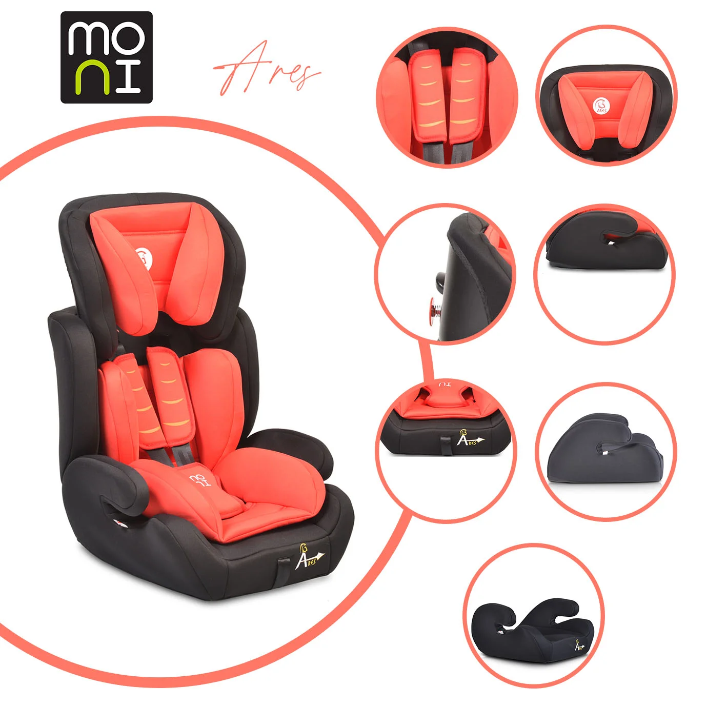 Φωτογραφία προϊόντος: MONI - Baby car seat Ares red - 3800146238971