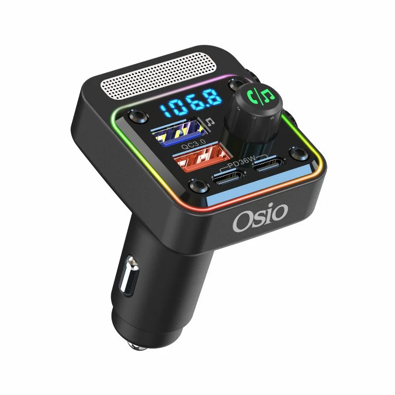 Φωτογραφία προϊόντος: FM TRANSMITTER ΑΝΑΠΤΗΡΑ 12V ΜΕ BLUETOOTH OFT-4260BT ΦΟΡΤΙΣΤΗ USB TYPE-A + USB TYPE-C OSIO - Osio - OFT-4260BT/OSIO