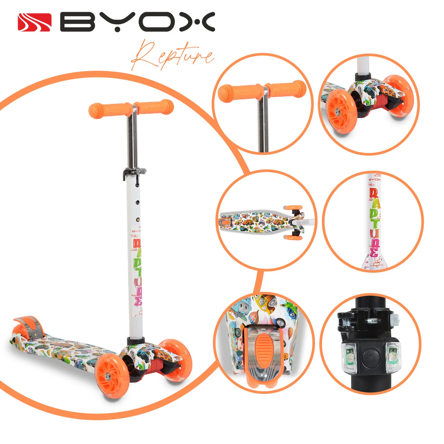 Φωτογραφία προϊόντος: BYOX - Scooter Rapture orange - 3800146225681