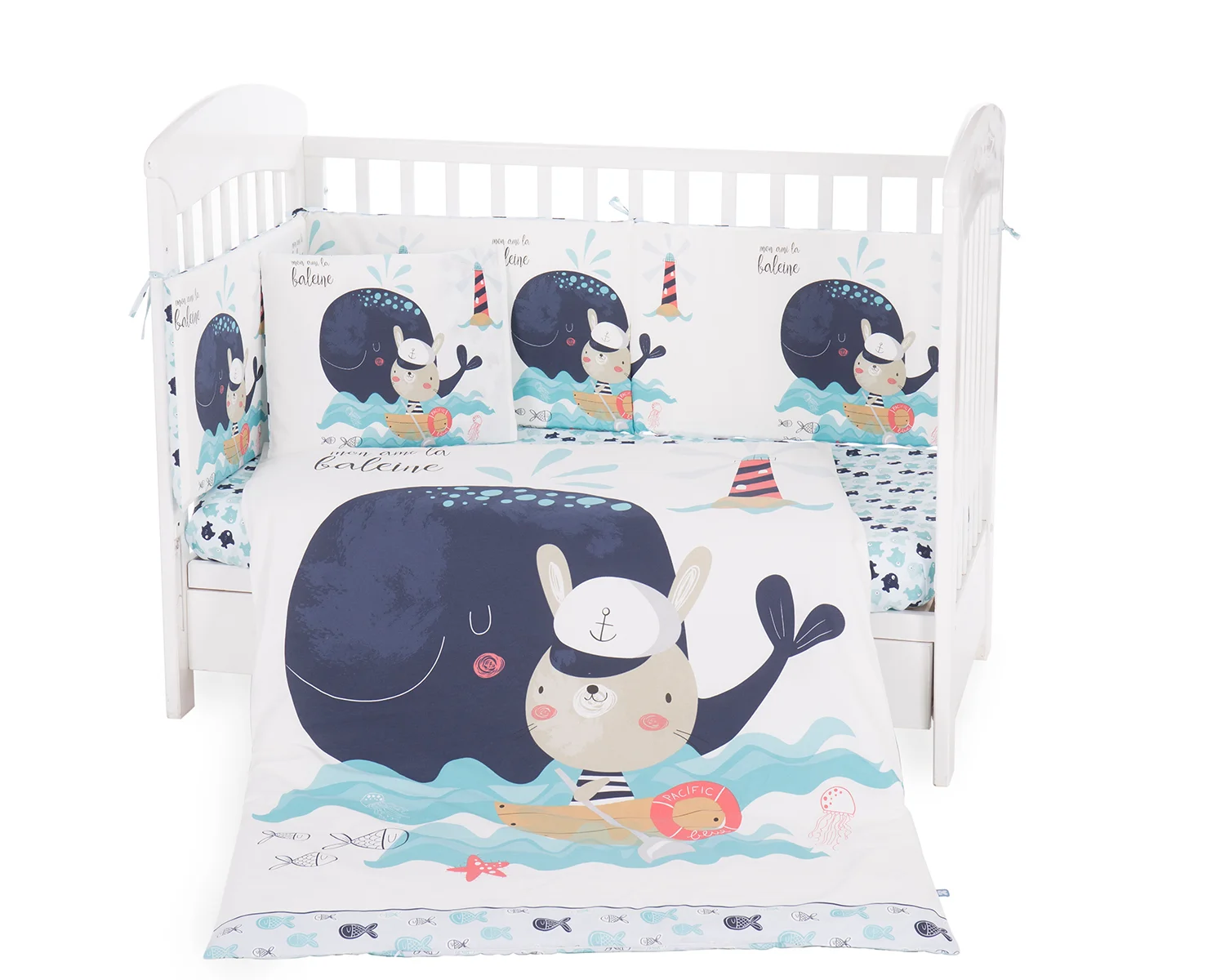Φωτογραφία προϊόντος: Kikka Boo - Bedding set 6pcs 70/140 Happy Sailor - 41101060057
