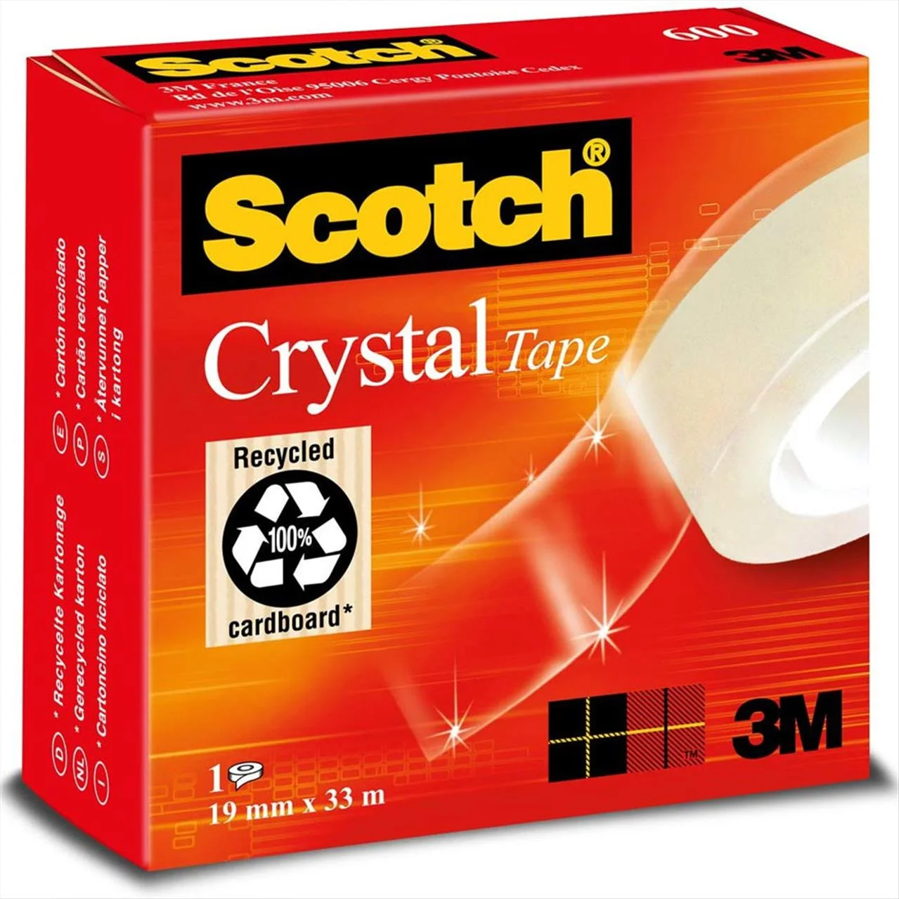 Φωτογραφία προϊόντος: Σελοτέιπ 3M Scotch Crystal 600 19mmx33m 076600019