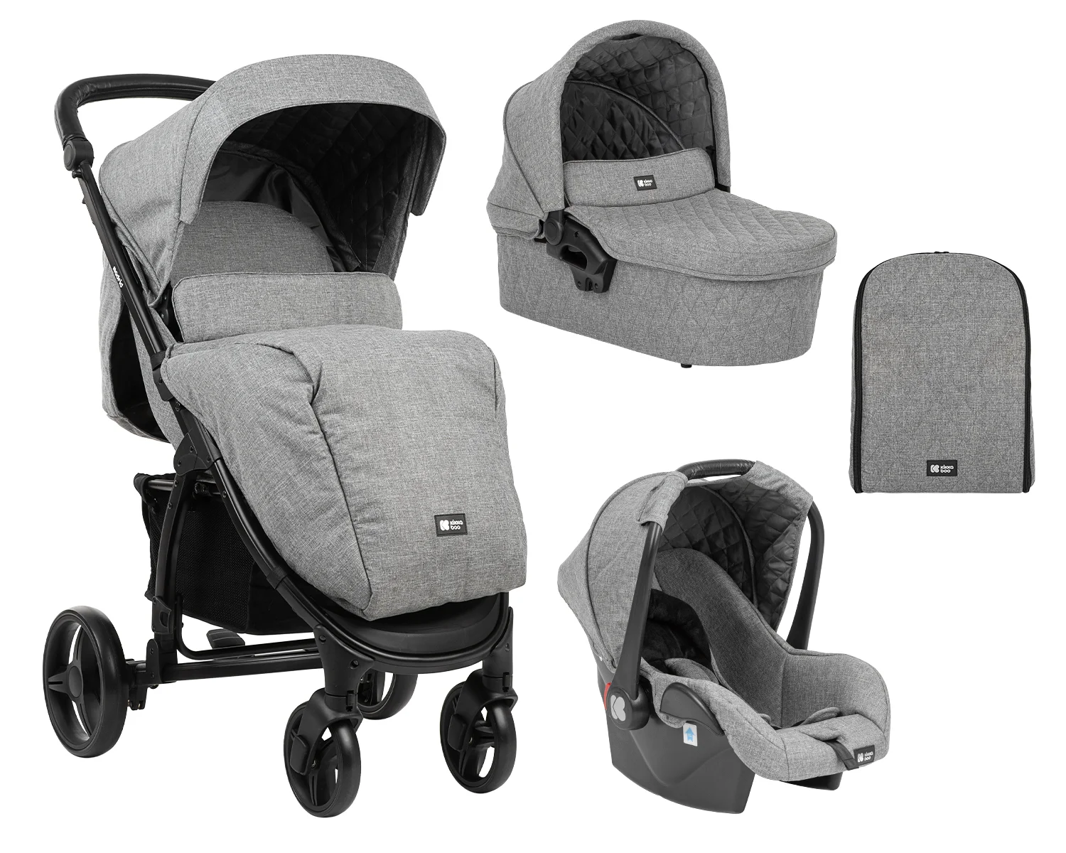 Φωτογραφία προϊόντος: Kikka Boo - Stroller 3in1 Madrid Dark Grey Melange 2020 - 31001010132