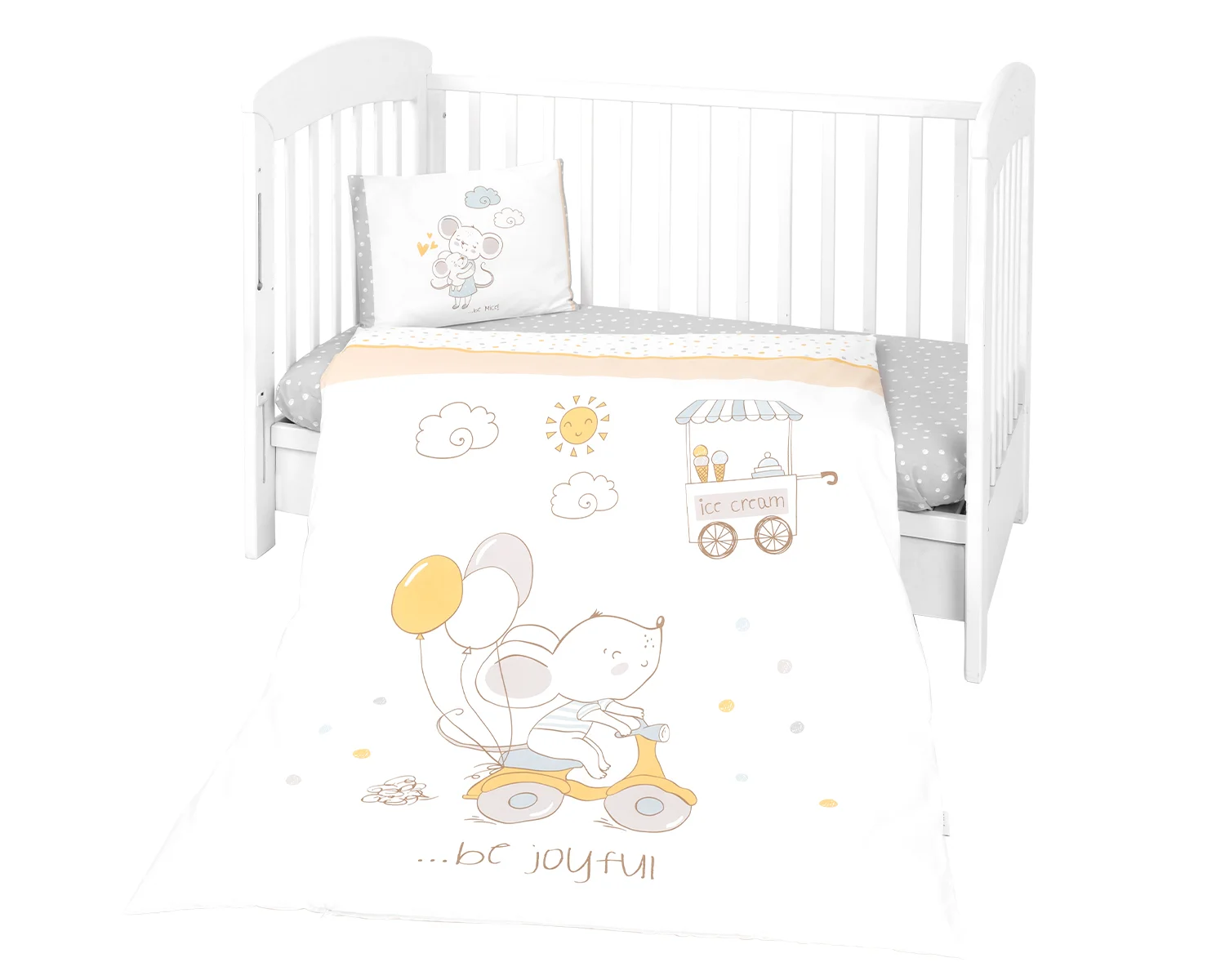 Φωτογραφία προϊόντος: Kikka Boo - Bedding set 5pcs Joyful Mice - 41101050040