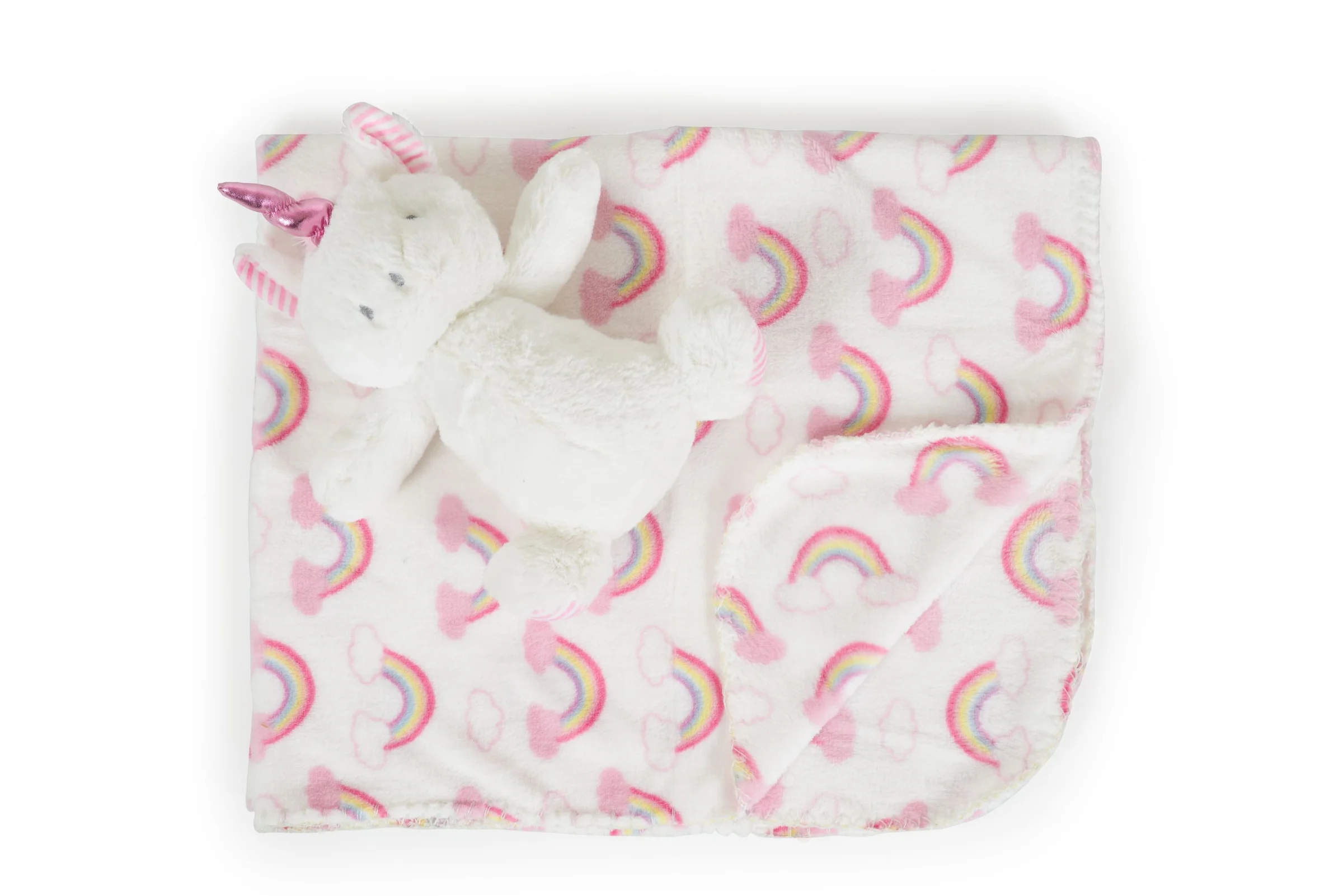 Φωτογραφία προϊόντος: CANGAROO - Baby blanket 90/75 cm with toy Unicorn rainbow - 3800146269227