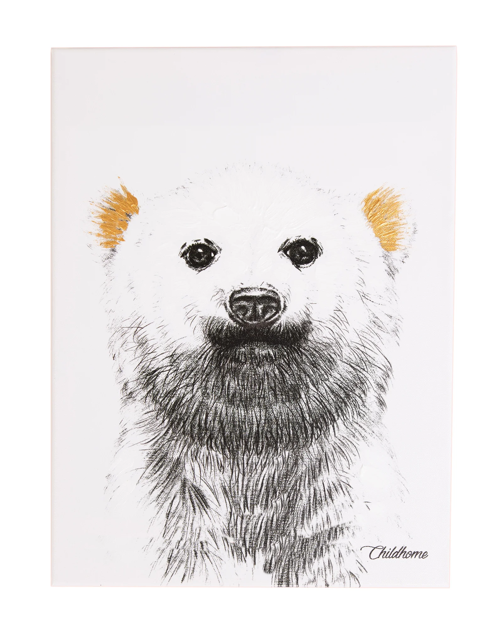 Φωτογραφία προϊόντος: Κάδρο Polar Bear Childhome Gold 30*40cm