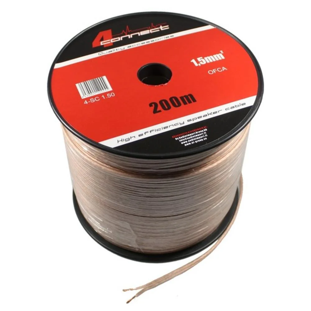 Φωτογραφία προϊόντος: 4-4 CONNECT Καλώδιο ηχείων 2X1.5mm² /15 AWG (200m) - 4-SC1.5