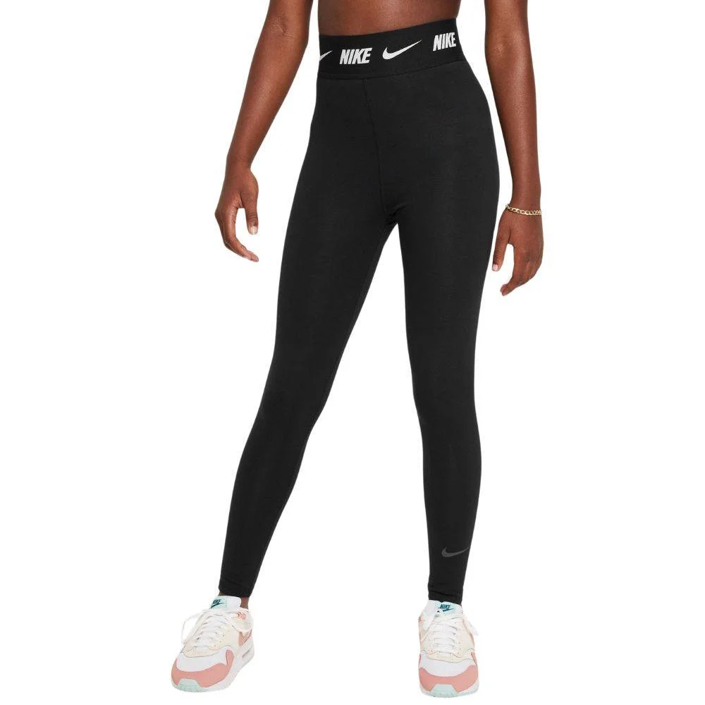 Φωτογραφία προϊόντος: FN7779-010 - NIKE GIRLS NSW HIGH-WAIST LEGGINGS BLACK / SMOKE GREY Color