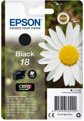 Φωτογραφία προϊόντος: ΜΕΛΑΝΙ EPSON 18 BLACK (C13T18014010)