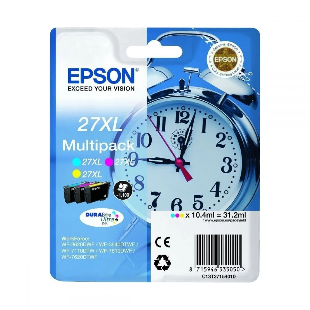 Φωτογραφία προϊόντος: ΜΕΛΑΝΙ EPSON 27XL MULTIPACK C/Y/M T27154