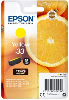 Φωτογραφία προϊόντος: ΜΕΛΑΝΙ EPSON 33 YELLOW (C13T33444012) 4.5ml