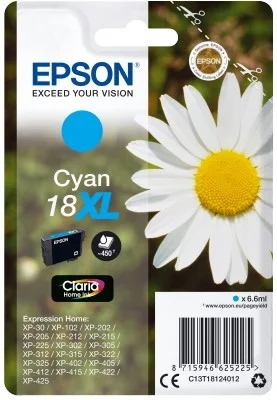 Φωτογραφία προϊόντος: ΜΕΛΑΝΙ EPSON 18XL CYAN (C13T181240)