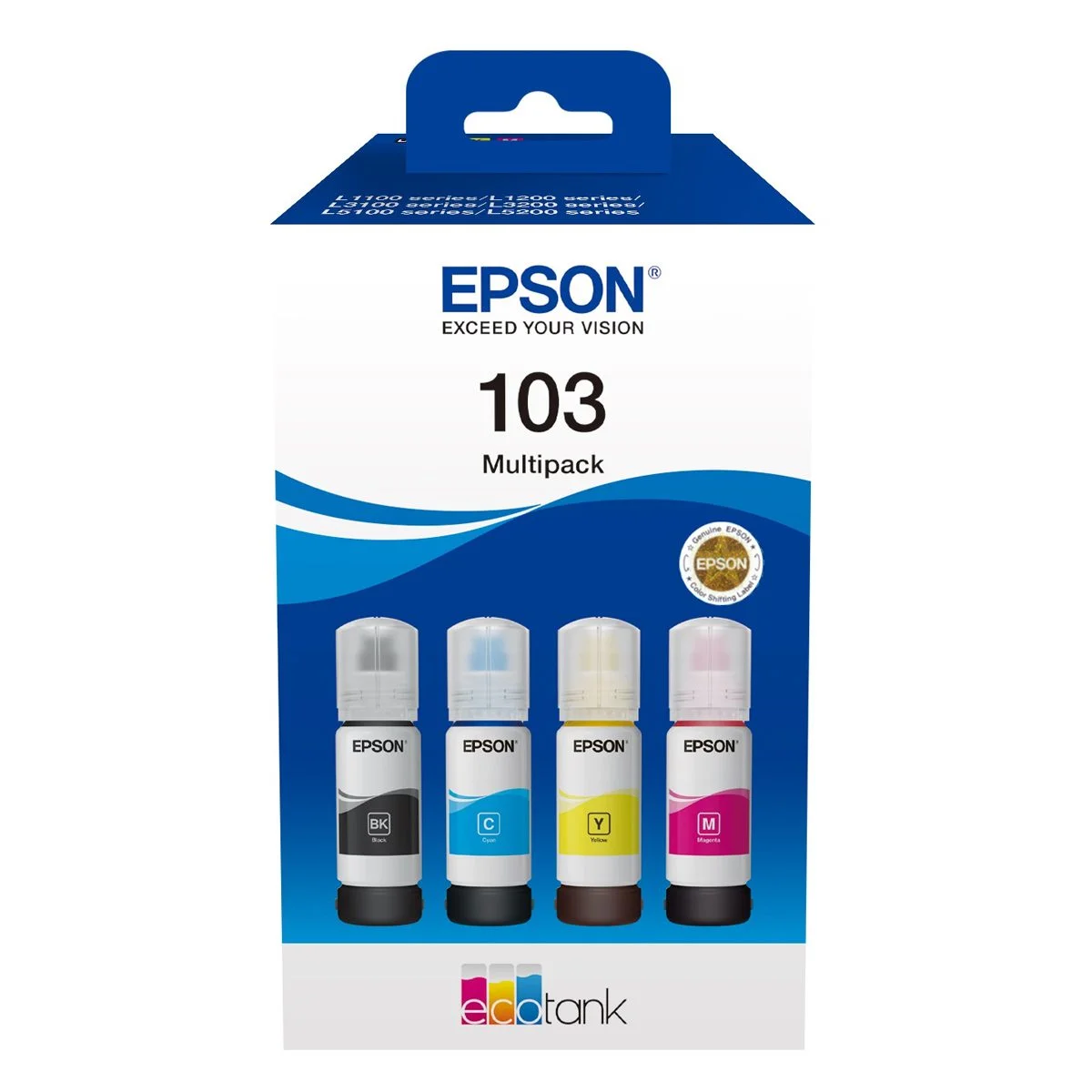 Φωτογραφία προϊόντος: ΜΕΛΑΝΙ EPSON 103 Multipack T00S64A Black C+M+Y (4x65ml)