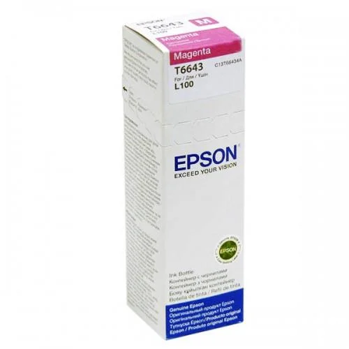 Φωτογραφία προϊόντος: ΜΕΛΑΝΙ EPSON T66434A (L100/200) MAGENTA (70ml)