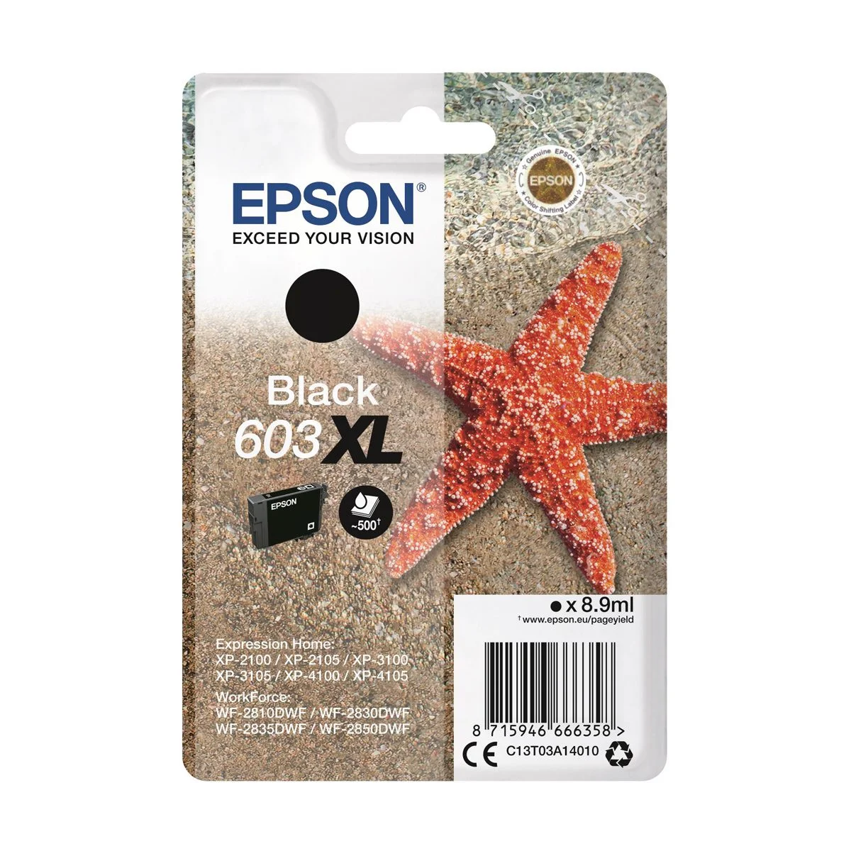 Φωτογραφία προϊόντος: ΜΕΛΑΝΙ EPSON 603XL BLACK (C13T03A140) 8.9ml