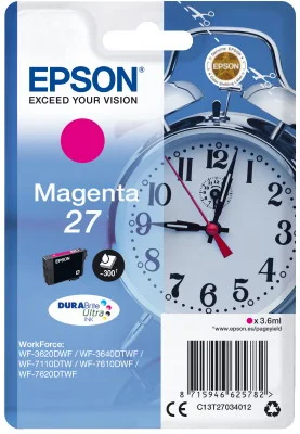 Φωτογραφία προϊόντος: ΜΕΛΑΝΙ EPSON 27 MAGENTA (C13T27034010) 3.6ml