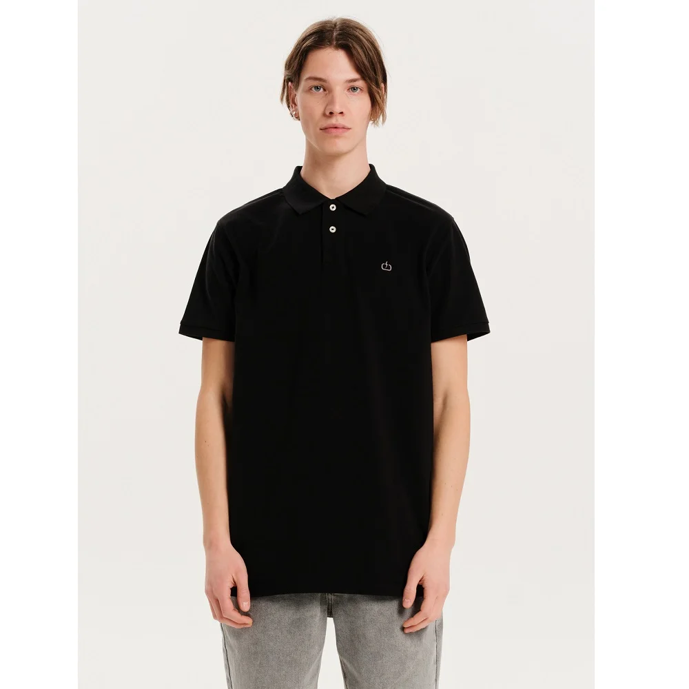 Φωτογραφία προϊόντος: 251.EM35.69-BLACK - EMERSON MEN'S POLO SHIRT BLACK