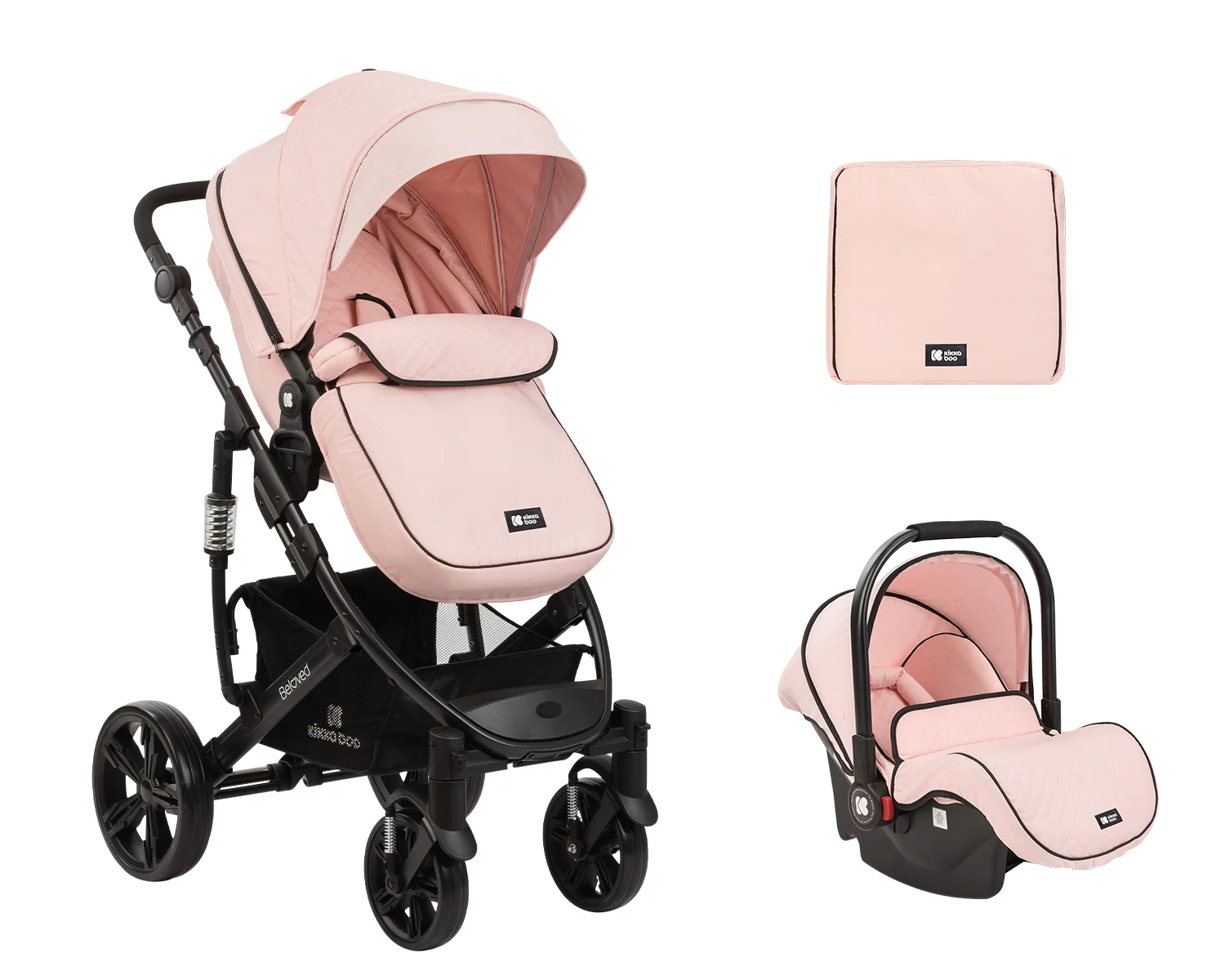 Φωτογραφία προϊόντος: Kikka Boo - Stroller 3in1 transf. seat Beloved Pink - 31001010120