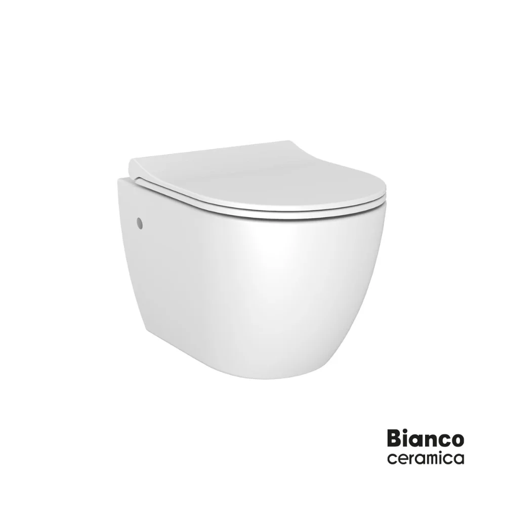 Φωτογραφία προϊόντος: Bianco Ceramica Vito VT01000SC Λεκάνη Κρεμαστή με Slim Soft Closing Κάλυμμα 48cm