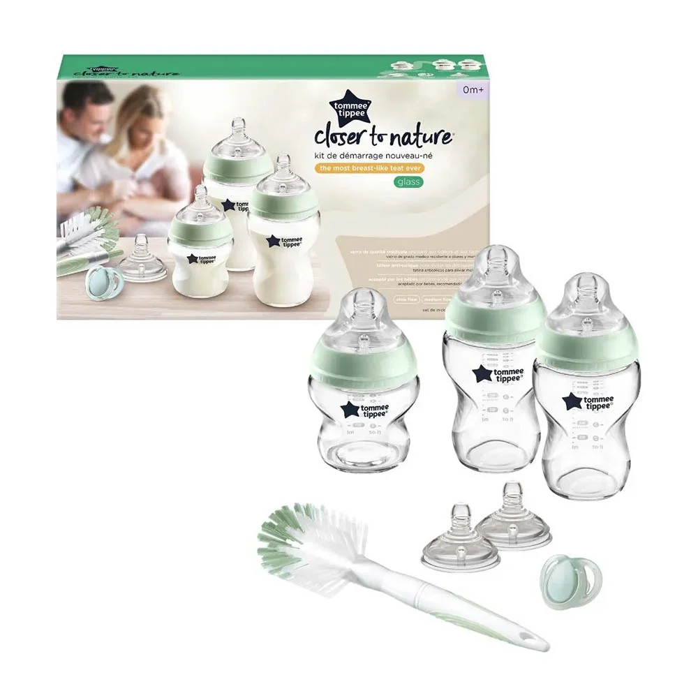 Φωτογραφία προϊόντος: Tommee Tippee Σετ Γυάλινα Μπιμπερό Closer to Nature 7 τεμ. 0m+