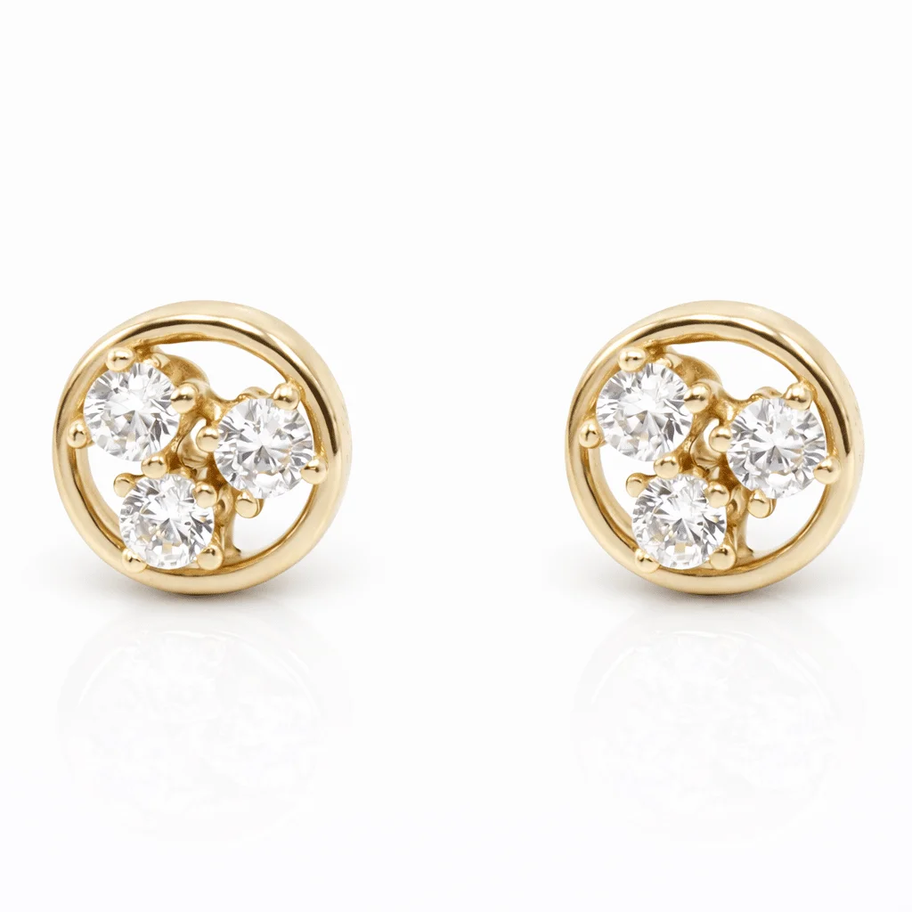 Φωτογραφία προϊόντος: fenixjewelry Xρυσα Γυναικεία Σκουλαρίκια Ζιργκον 14κ XΣ20