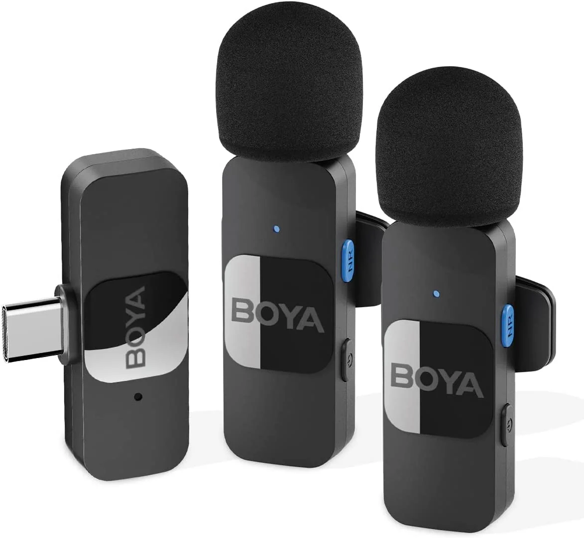 Φωτογραφία προϊόντος: BOYA BY-V20 Wireless 2-person Lavalier Microphone for Android Mini Lapel USB-C connection