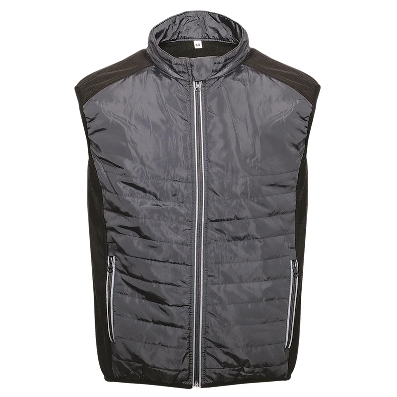 Φωτογραφία προϊόντος: Fageo Γιλέκο δύο υλικών OVERSIZE CHARCOAL/BLACK