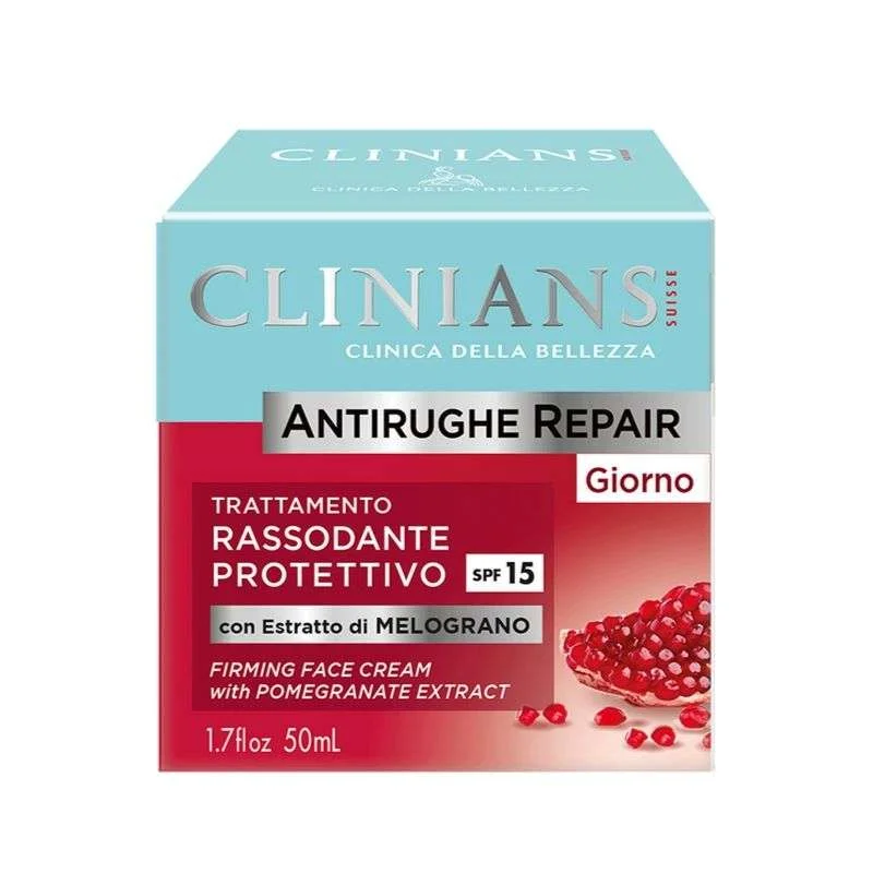 Φωτογραφία προϊόντος: Clinians Antirughe Repair Αντιρυτιδική Κρέμα Προσώπου Ημέρας Με Ρόδι 50ml SPF 15