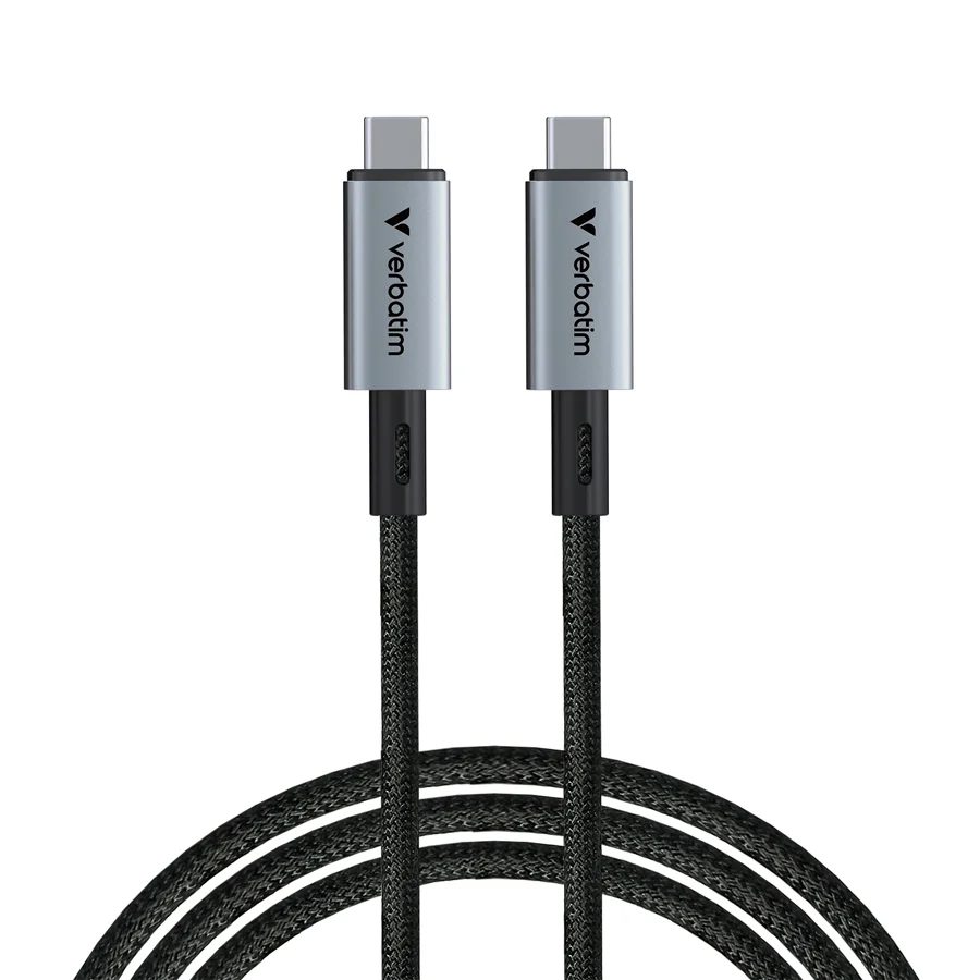 Φωτογραφία προϊόντος: Verbatim USB4 USB-C σε USB-C Καλώδιο 40Gbps 240W PD 120cm Braided Μαύρο | 31847