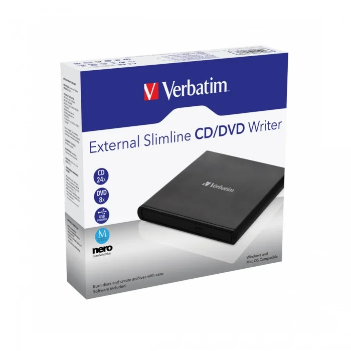 Φωτογραφία προϊόντος: Verbatim Εξωτερικό CD-DVD Writer Drive USB 2.0 Μαύρο - 98938