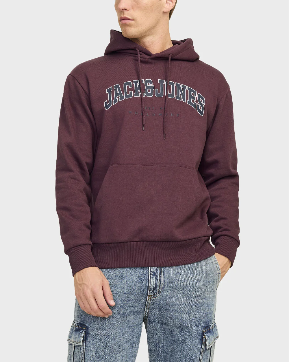 Φωτογραφία προϊόντος: JACK & JONES ΑΝΔΡΙΚΟ ΦΟΥΤΕΡ ΜΕ ΚΟΥΚΟΥΛΑ - 12256521 ΜΠΟΡΝΤΩ